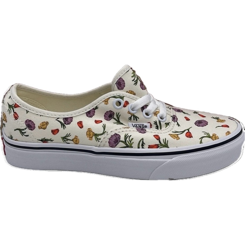 Vans Authentic Poppy Floral Cream NWOB size 7